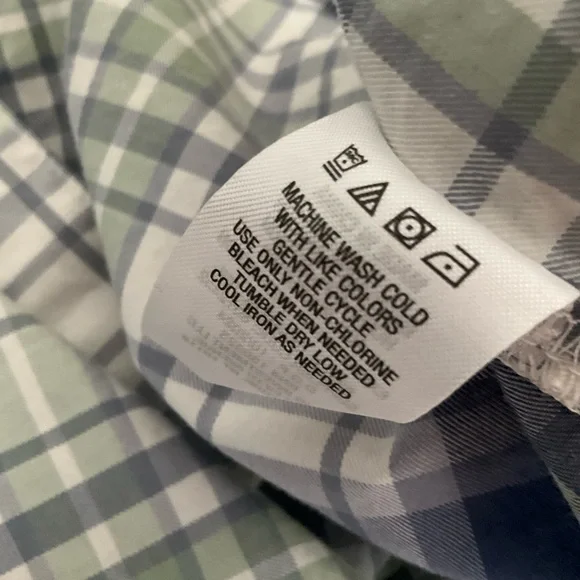 Lucky Brand Large (10-12) Plaid Hooded Shirt — Gray, Navy & Olive - Picture 8 of 8